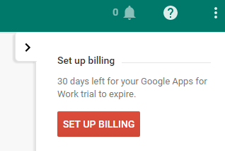 Google Apps setup billing